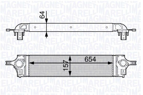 MAGNETI MARELLI tarpinis suslėgto oro aušintuvas, kompresorius 351319202320